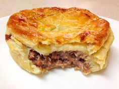 a close up of a pastry on a plate