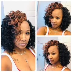 Latchhook Hair Styles, Ripple Deep Crochet Braids Kima, Kima Ripple Deep Crochet Hairstyles, Kima Ripple Deep Crochet Braids, Braided Crochet Hairstyles, Kima Crochet Hair, Crochet Bob Hairstyles, Short Crochet Hairstyles