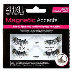 This new false lashes generation simplify application. Equipped with almost imperceptible magnets, these pre-curved , 100% human hair eyelashes apply without the need for glue. Which means that your pair of false eyelashes will stay beautiful much longer. To remove bands just pull slightly. Features Magnetic eyelashes Reusable 1 pair per package 100% human hair Pre-curved How to use Apply a thin layer of mascara on natural eyelashes Lay down top band at the base of the eyelashes Apply bottom band so that the natural eyelashes are between the two bands To remove false eyelashes, gently pull PRO TIP: In order to facilitate application, cut bottom band in 3 sections, then apply each section individually Flared Lashes, Gene False, Ardell Lashes, Magnetic Strip, Magnetic Lashes, Magnetic Eyelashes, Lower Lashes, Fake Lashes, Beauty Eyes