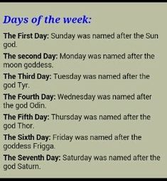 the days of the week are shown in this screenshot