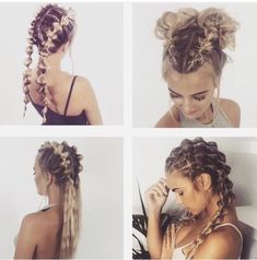 Hippie Hair, Cool Braid Hairstyles, Hairdos For Short Hair, Pinterest Hair, Peinados Fáciles Para Cabello Corto, Work Hairstyles, Festival Hair, Hairdo For Long Hair