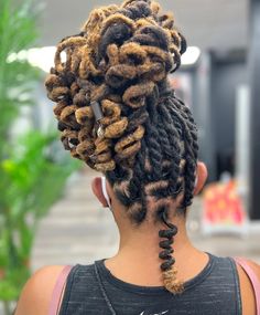 Loc High Ponytail Styles Dreadlocks, Thick Loc Updo Styles, Loc Crown, Loc Curls, Natural Hair Maintenance