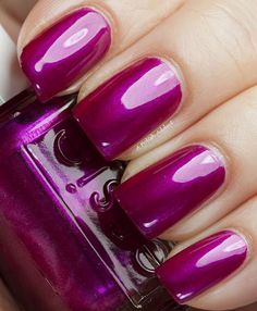 sure shot by essie: Warm Nails, Magenta Nails, Purple Nail, Simple Nail Art Designs, Polish Colors, Great Nails, Essie Nail Polish, Colorful Nail Designs, Essie Nail