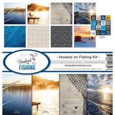 an assortment of fishing related items are featured in the catalog, including photos and text