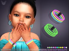 feyona's Glow Festival Bracelets For Toddlers Colors For Toddlers, Toddler Necklace, Neon Necklace, Neon Bracelets, Festival Bracelets, Festival Necklace, Sims 4 Update