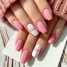 #elegantnailart #pinkaesthetictheme Cute And Simple Nail Art, Acrylic Pink Nails Ideas, Pretty Pink Nail Designs, Simple Art Nails, Nail Art Simple Design, White Nails With Designs Simple, Nail Ideas Acrylic Simple, Nails Design Ideas Pink, Pink Nail Art Simple