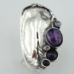 Thanks for the kind words! ★★★★★ "The ring is absolutely lovely." Sharon D. https://etsy.me/33V9DHd #etsy #amethyst #silver #sterling #round #sale #gift #israel #silverring #huge Purple Stone Ring, Purple Stone Rings, Silver Opal Ring, Silver Ring Designs, Purple Amethyst Ring, Ring Elegant, Purple Rings, Rings Silver, Big Rings