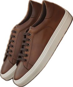 Claus Trainer Sneaker - Q by QS Brown Vulcanized Lace-up Custom Sneakers, Casual Custom Sneakers With White Sole And Stitched Sole, Brown Lace-up Custom Sneakers With Vulcanized Sole, Casual Custom Sneakers With Stitched Sole And White Sole, Classic Brown Custom Sneakers For Streetwear, Brown High-top Custom Sneakers With Textured Sole, Casual Brown Custom Sneakers With Rubber Sole, Brown Sporty Custom Sneakers With Leather Sole, Sporty Custom Brown Sneakers With Leather Sole