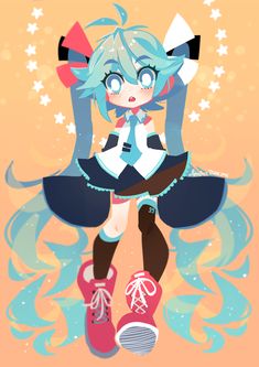 Miku Hatsune Fanart, Lineless Art Style, Sketch Base, Hatsune Miku Fanart, Lineless Art, Daily Doodles, Daily Doodle