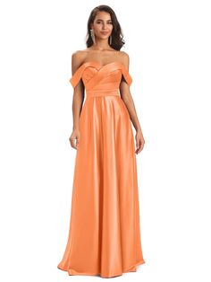 orange|lina Off-shoulder Orange Maxi Dress For Spring, Elegant Orange Floor-length Dress, Orange Floor-length Evening Dress, Orange Fitted Off-shoulder Maxi Dress, Orange Floor-length Maxi Dress For Evening, Formal Prom Dresses Long, Bridesmaid Dresses Uk, Floor Length Prom Dresses, Prom Dresses For Sale