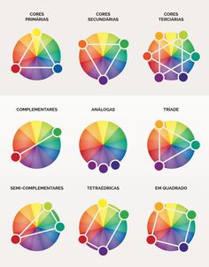 six different color combinations for the same logo