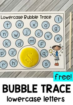 a free printable bubble trace lowercase letters game for kids to practice letter recognition