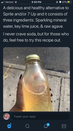 someone is holding up a bottle of water with the caption that reads, i never crave soda, but for those who don't