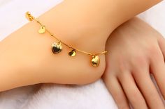 🧡 Jewelry is one of the most beautiful things in the material world. For those interested in fashion, jewelry is like art. Our jewelry collection can bring out the best of your dresses and help you to shine bright as the sun. Heart Charm Anklet, Gold Heart Anklet, Stylish Anklet, Anklet for Women, Birthday Gift, Gift for Friend, Gift for Girlfriend, Christmas Gift Metal: 14K Gold Plated Size:    3.5+1.5 to  10+1.5 inch Extension ✅ Base Metal - Brass ✅ Fast Shipping ✅ All of our jewelry are hypoallergenic and tarnish resistant. ✅ Our jewelry comes in beautiful packaging and you can include gift message for your loved one. 💖 Thank you for your support and trust. If you have any issue with our jewelry items contact us. We will provide you the best solution by replacing with new item or full Dainty Heart-shaped Anklet For Gift, Dainty Heart-shaped Anklet As Gift, Gold Heart Anklets, Adjustable Anklets For Valentine's Day Gift, Girlfriend Christmas Gifts, Elegant Anklet, Anklet Gold, Anklet For Women, Charm Anklet