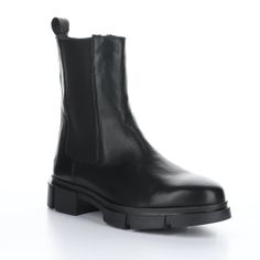 The Lock Boot by Bos & Co is the sleek and sexy chelsea moto boot of the season. Offering a soft microfiber lining and waterproof protection inside and out, the practicality is unbeatable! The deep chelsea goring panels and chunky lug outsole add edgy sleek elements to this functional ankle bootie. Pair with your all black winter wardrobe for an elevated yet fun style! Waterproof Leather Uppers Chelsea Goring Panels and pull on tab Aquastop breathable waterproof membrane Soft Touch Microfiber Li Stylish Boots, Black Chelsea Boots, Leather Chelsea Boots, Fun Style, Ankle Bootie, Chelsea Boot, Moto Boots, Black Booties, The Deep