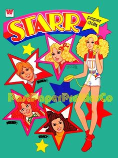 an advertisement for star paper dolls from the 1960s's