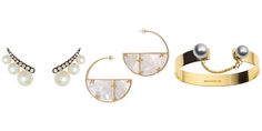 Pearl of Wisdom- HarpersBAZAAR.com Packing List, Gold Bracelet, Pearl Earrings, Gold