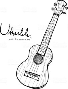 an ukule guitar with the words unplug music for everyone