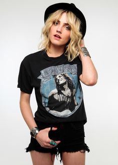 Indie Chic, Chic Grunge, Rocker Look, Rock Outfits, Tom Petty, Prints Vintage, Black Everything