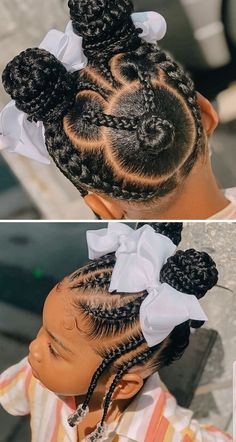 50 Easy Winter Natural Hairstyles for Kids - With Winter Hair Care Tips - Coils and Glory Christmas Hair Styles Black Women, Natural Braiding Hairstyles, Easy Braid Hairstyles For Kids, Black Kid Hairstyles, Natural Hair Styles For Kids, Toddler Cornrow Styles, Black Girls Hairstyles For Kids, Babygirl Hairstyle, Lil Girl Hairstyles Braids