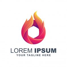 fire flame logo design with modern style