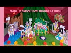 an elaborately decorated table with chairs and signs in front of the backdrop that says make jamastam jhanki at home