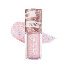 Eye Glitter Products, Colorgram Eyeshadow, Colorgram Makeup, True Beauty Makeup, Romantic Eye Makeup, Korean Eyeshadow, Lilac Eyeshadow, Matte Eye Makeup, Liquid Texture