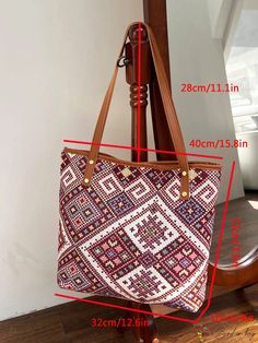 BirdinBag - Chic Retro Canvas Handbag: Lightweight Fashion Tote for Women Large Square Bag For Daily Use, Large Canvas Shoulder Bag For Daily Use, Bohemian Bags With Detachable Handle For Daily Use, Bohemian Tote Shoulder Bag For Errands, Bohemian Rectangular Shoulder Bag For Errands, Retro Handheld, Word Wrap, Canvas Handbags, Shoulder Tote Bag