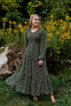 Whispering Pines Dress Mistletoe Dress, Modest Winter Dresses, Modest Outfits Dresses, Casual Fall Wedding, Maxi Skirt Spring, Cute Church Outfits, Dress Layering, Wedding Guest Outfit Fall, Whispering Pines