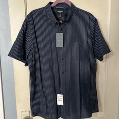 Brand New With Tags . Xl Trim Fit. Navy With Thin White-Ish Vertical Stripes Trim Fit, Vertical Stripes, Casual Shirts For Men, Button Down Shirts, Casual Button Down Shirts, Button Downs, Color White, Nordstrom, Stripes