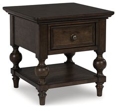 Veramond Brown End Table - Ornate Home Kids Nightstand, Wood Grain Texture, Ornate Furniture, Furniture Market, Low Shelves, Occasional Table, Table Accessories, Understated Elegance, Dresser With Mirror