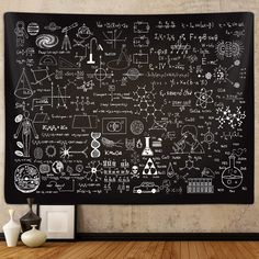 a blackboard with some drawings on it