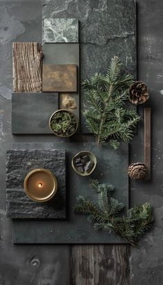 a table topped with different types of decorations