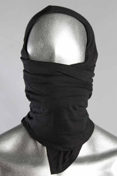 Black Hooded Balaclava For Protection, Adjustable Full Face Mask For Cosplay, Black Balaclava For Outdoor, One Size Fits Most, Black Full Face Techwear Balaclava, Black Full Face Balaclava Techwear, Black Full Face Balaclava One Size Fits Most, Black Full Face Balaclava In Techwear Style, Black Full Face Balaclava One Size, Black Fitted Full Face Balaclava