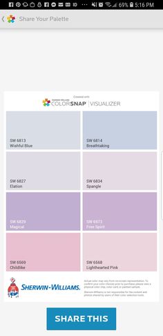 the color scheme for sherylin - williams's share this page