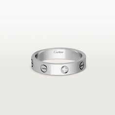 CRB4050500 - LOVE wedding band, 1 diamond - White gold, diamond - Cartier Cartier Wedding Bands, Cartier Love Wedding Band, Cartier Love Ring, White Gold Wedding Bands, Ring White Gold, White Gold Diamond Rings, Cartier Love, White Gold Band, Love Wedding