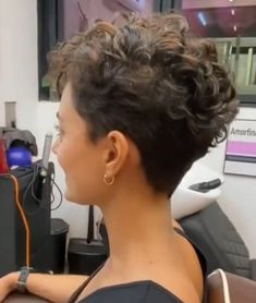 Curlie Pixie, Pixie Cut Older Women, Haircut Gray Hair, Short Pixie Cuts, Short Curly Hairstyles For Women, Short Shaggy Haircuts