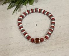 Bama Rolltide Bracelet Stack Beaded Bracelet Stack Boho - Etsy Adjustable Wooden Beads Stretch Bracelet Gift, Brown Heishi Beaded Bracelets Gift, Brown Heishi Beads Bracelet As Gift, Wooden And Heishi Beads Bracelets As Gift, Brown Heishi Beads Bracelets Gift, Brown Heishi Beads Bracelet For Gift, Adjustable Wooden And Heishi Beaded Bracelets, Adjustable Red Beaded Bracelets With Wooden Beads, Beaded Bracelet Stack