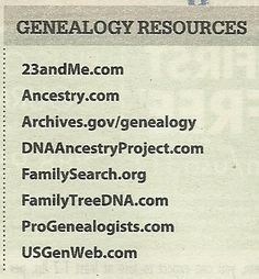 a newspaper advertisement for genealogy resources