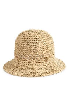 This beach-ready straw bucket hat will freshen up your accessories game with an open-stitch crochet design. Paper straw Imported Casual Paper Straw Crochet Hat With Short Brim, Casual Crochet Paper Straw Hat With Short Brim, Lightweight Casual Crochet Hat With Paper Straw, Lightweight Casual Crochet Hat In Paper Straw, Casual Lightweight Crochet Hat In Paper Straw, Casual Crochet Hat With Short Brim In Paper Straw, Casual Adjustable Hats With Crochet Trim, Casual Adjustable Hat With Crochet Trim, Casual Hat With Crochet Trim And Adjustable Fit