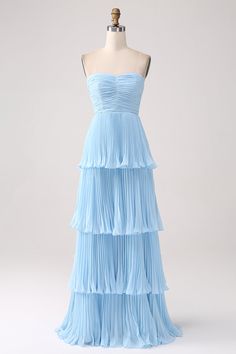 a light blue dress on a mannequin