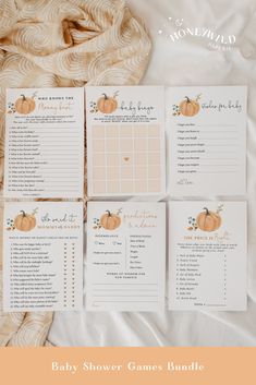 baby shower games with pumpkins on them