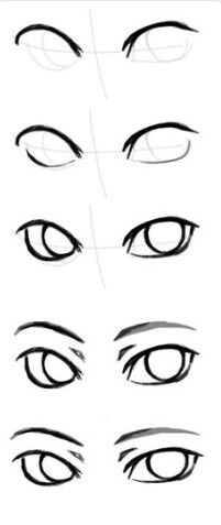 how to draw eyes step by step