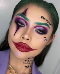 The Joker Outfit, Joker Halloween Makeup, Joker Outfit, Joker Halloween Costume, Holloween Makeup, Joker Halloween, Joker Makeup, Cute Halloween Makeup, Hot Halloween Outfits