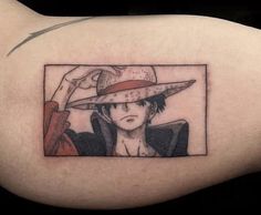 Luffy Tattoo One Piece, Luffy Tattoo Design, Anime Panel Tattoo, Luffy Tattoo Ideas, One Piece Tattoo Ideas, Luffy Tattoo, Amor Tattoo, Cartoon Tattoo Ideas, Animated Shows