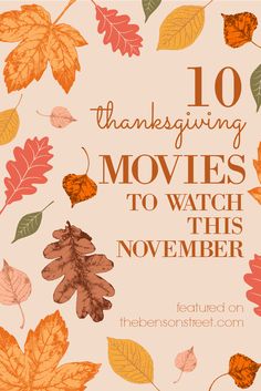 the words 10 thanksgiving movies to watch this november