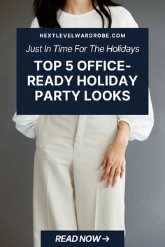 Struggling to find the perfect balance between festive and professional for your office holiday party? Look no further. This guide presents five outfit ideas, including a classic cocktail dress in emerald green or plum, and a sleek suit in navy or black. Each look is tailored to ensure you stand out for all the right reasons at your next corporate event. Classic Work Style, Minimalist Work Wardrobe, Holiday Party Outfit Work, Classic Cocktail Dress, Work Holiday Party, Executive Fashion, Office Holiday Party, Work Essentials