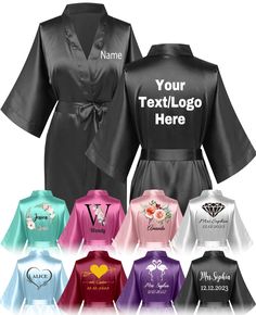 the personalized robes are available in multiple colors