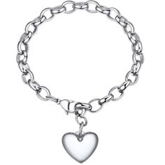 PRICES MAY VARY. 💖Stainless Steel Bracelets for Women -- Hypoallergenic, Made of 316L stainless steel with highly polished mirror finish, last for long time. 💗MY HEART WILL GO ON : Keep your love close at her hand, a great sentimental jewelry gifts for loved one, telling them -- YOUR HEART WILL GO ON , just like the heart charm bracelet will accompany them at any time. Solid heart design, wear lasting always . 📌SIZE --Heart charm pendants: 18 mm x 20mm x5.3mm ✓Chain Length: 220mm✓Chain width: Letter Charm Bracelet, Mother Daughter Bracelets, Initial Charm Bracelet, Sentimental Jewellery, Bff Bracelets, Stainless Bracelet, Letters Alphabet, Locket Bracelet, Jewelry Heart