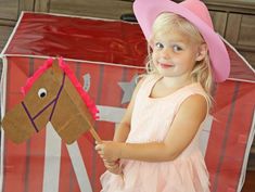 DIY Horse on a Stick | Fun365 Wild West Crafts, Horse On A Stick, Preschool Fine Motor Activities, Wild West Party, Stick Horses